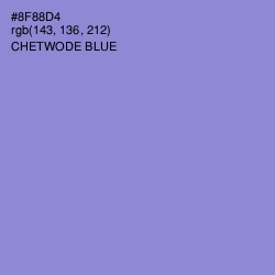 #8F88D4 - Chetwode Blue Color Image